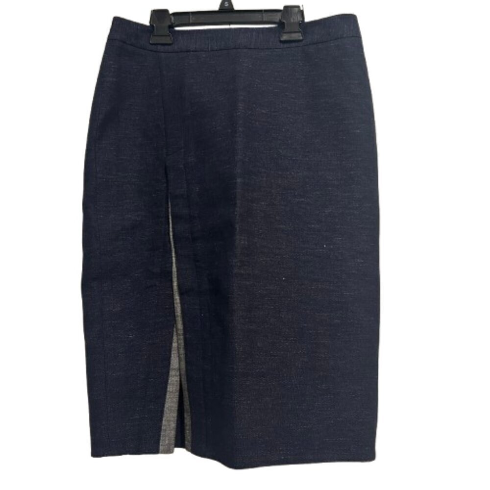 BCBG Maxazria Grayce Blue Dark Midnight Skirt Size 8